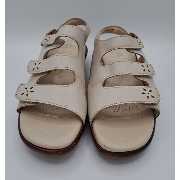 SAS Quatro Tripad Comfort Slingback Sandals Bone 3 Strap Women Size 9.5 N Beige - Picture 2 of 16